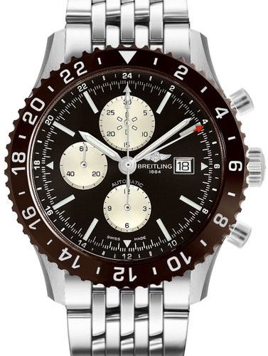The Timeless Elegance of the Breitling Chronoliner Bronze Dial Steel Mens Watch