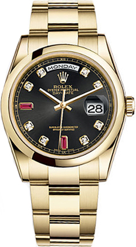 The Timeless Elegance of the Rolex Day-Date 36 Black Dial Watch Captivates Fashion Enthusiasts