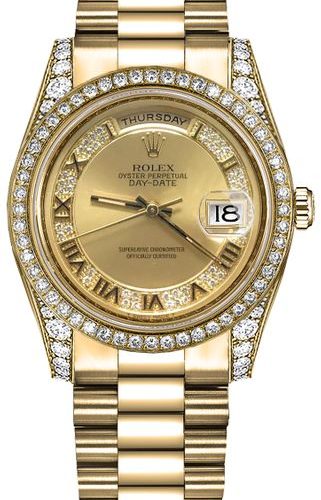 Timeless Elegance Redefined with the New Rolex Day-Date 36 Champagne Diamond Gold Watch