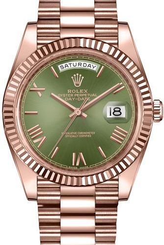 The Timeless Elegance of the Rolex Day-Date 40 in Rose Gold and Green Dial